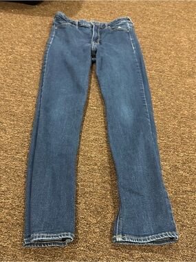 EUC Old Navy High Rise Straight Women's Classic Straight-Leg Jeans Dark Blue 8